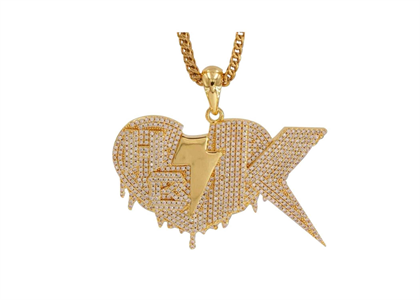 Gold Plated Heart break HBK Hip Hop Pendant